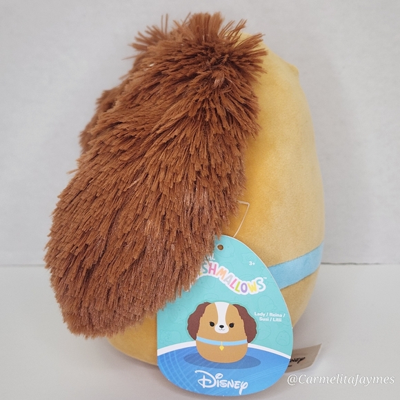 LADY 🐶🇬🇧 UK Brown Dog Fluffy Ears Disney's Lady & the Tramp Squishmallow NWT - Picture 2 of 10